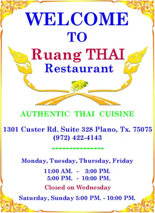 Ruang Thai Restaurant, thai restaurant, Plano