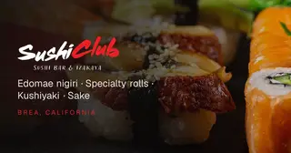 Sushi Club, sushi restaurant, Brea