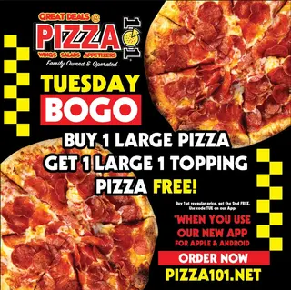 Pizza 101, pizza restaurant, Fontana