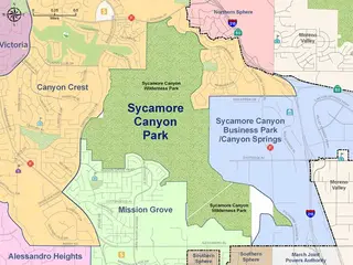 Sycamore Canyon Wilderness Park, nature reserve, Riverside