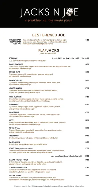 Jacks N Joe, breakfast and brunch restaurant, Los Angeles