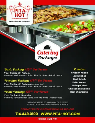 Pita Hot | Mediterranean Grill, mediterranean restaurant, Fullerton